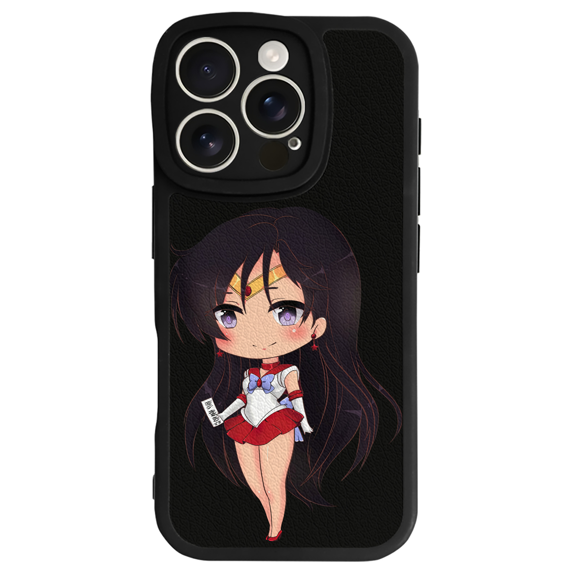 （画像用） 美少女戦士セーラームーン 火野レイ ひの レイ Sailor Moon Hino Rei （セーラーマーズ,Sailor Mars） 【iPhone 16シリーズ対応】シリコンスマホケース（レザー調） 材質：シリコン